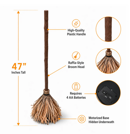 Broom Bot - Haunted Witch Broomstick